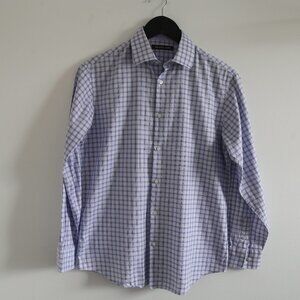 MICHAEL KORS Tattersall Button Down Men's Dress Shirt Long Sleeve